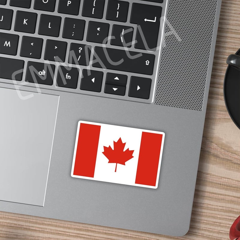 EMMACELA (3PCS) Canada Flag stickers, Countries Flag Stickers - Waterproof Vinyl Decals For Laptops, Tumblers, Water Bottles, Books, Scrapbooks, Size 3 x 1.9 Inch - Image 4